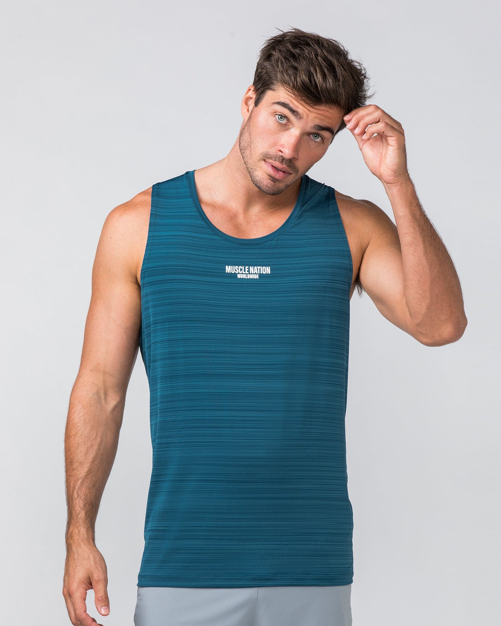 Muscle Nation Singlets & Tanks Worldwide Active Tank - Tidal Teal