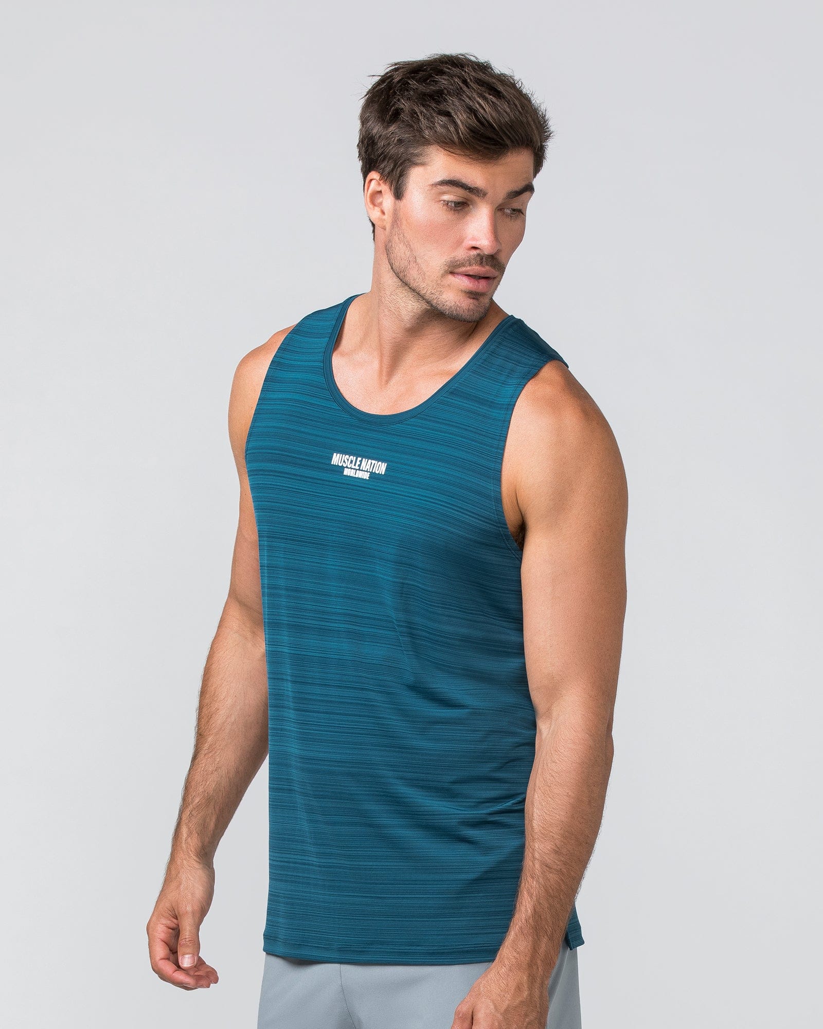 Muscle Nation Singlets & Tanks Worldwide Active Tank - Tidal Teal