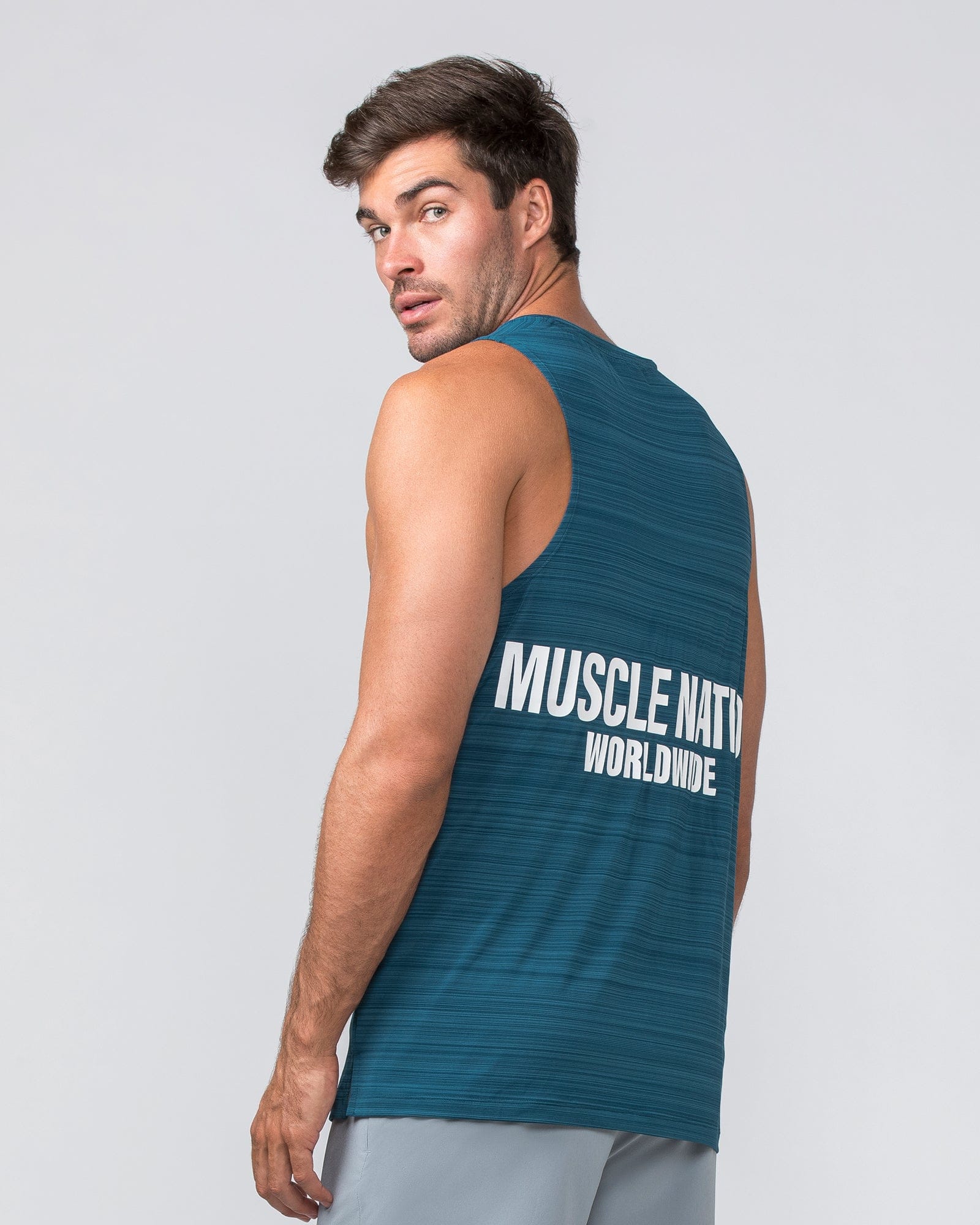 Muscle Nation Singlets & Tanks Worldwide Active Tank - Tidal Teal
