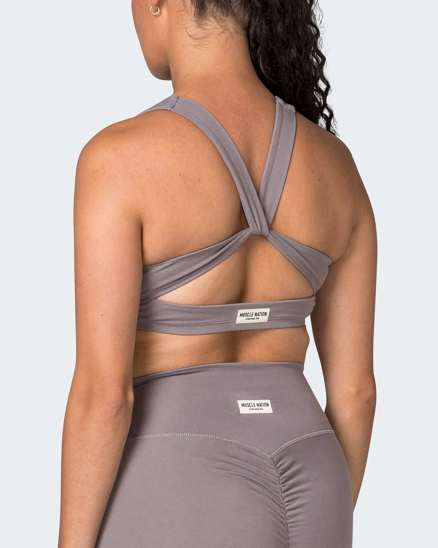 Muscle Nation Sports Bras Adorn Bralette - Pearl Grey