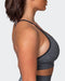 Muscle Nation Sports Bras All Day Strap Seamless Bra - Charcoal Marl