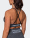 Muscle Nation Sports Bras All Day Strap Seamless Bra - Charcoal Marl