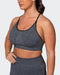 Muscle Nation Sports Bras All Day Strap Seamless Bra - Charcoal Marl