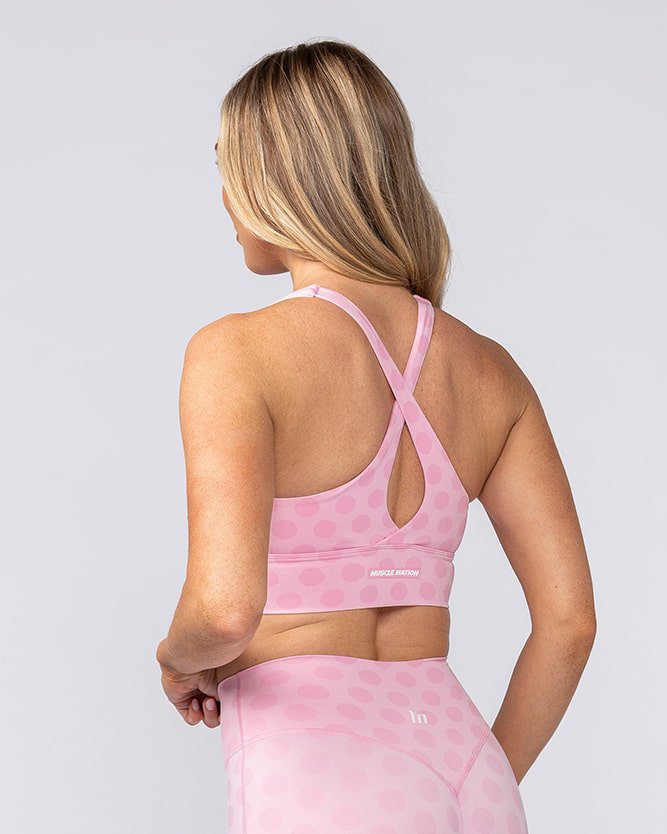 Muscle Nation Sports Bras Allure Longline Bra - Blossom Spot
