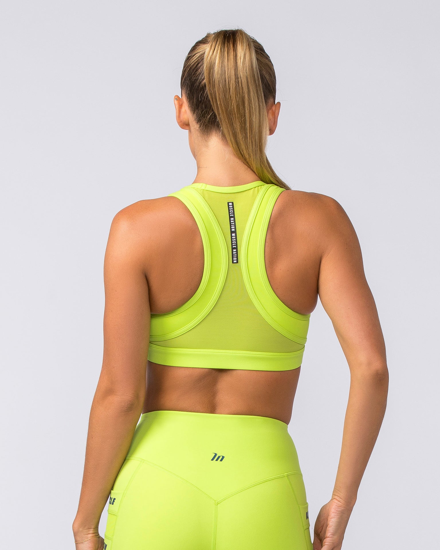 Amplify Bra - Cyber Lime, Muscle Nation
