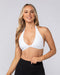 Muscle Nation Sports Bras Aura Halter Bralette - White