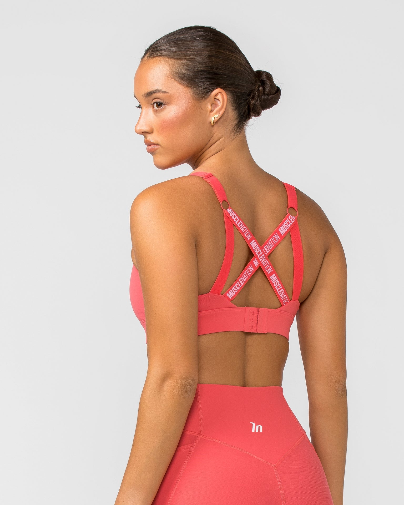 Muscle Nation Sports Bras Base Bra - Peach Orange