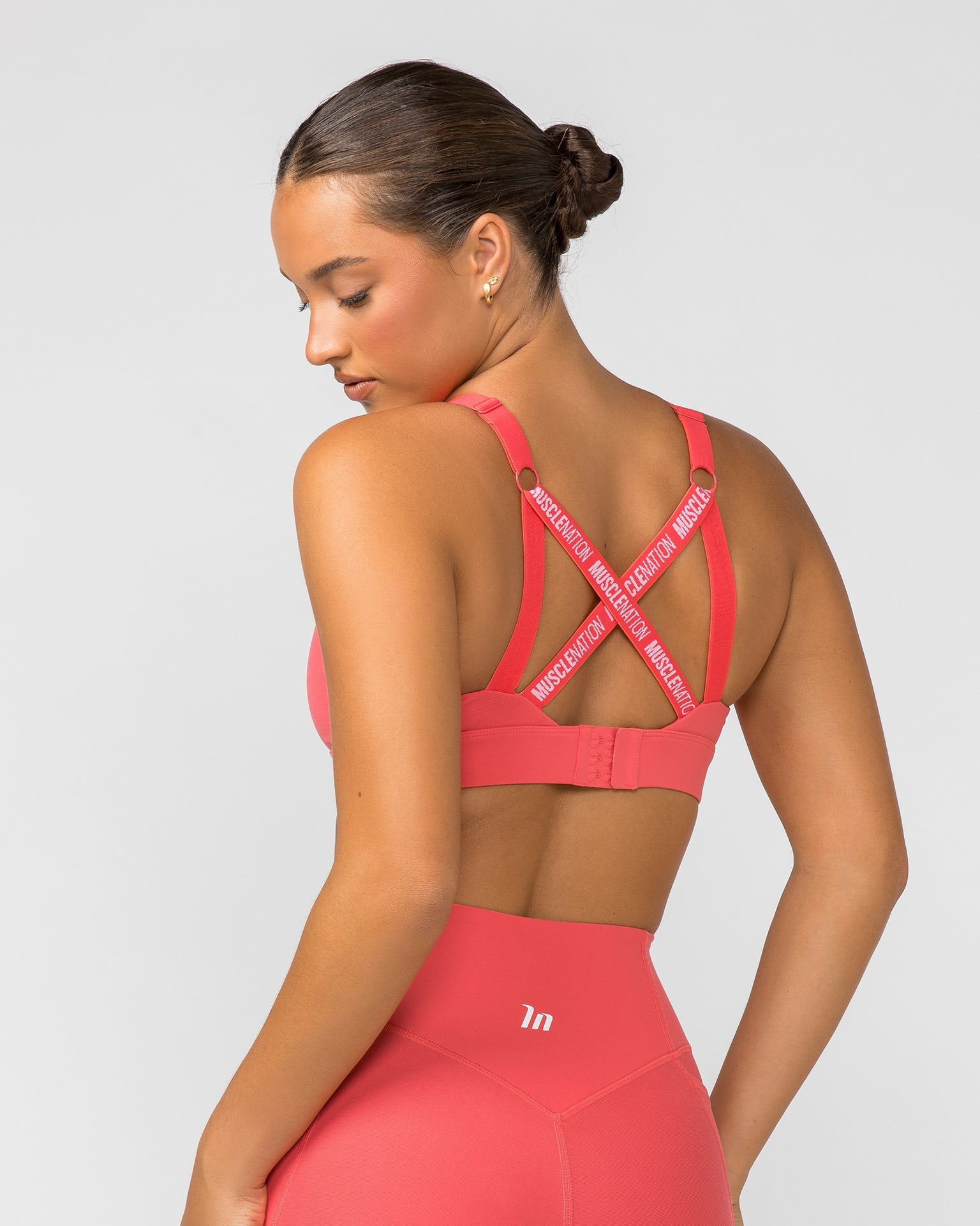 Muscle Nation Sports Bras Base Bra - Peach Orange