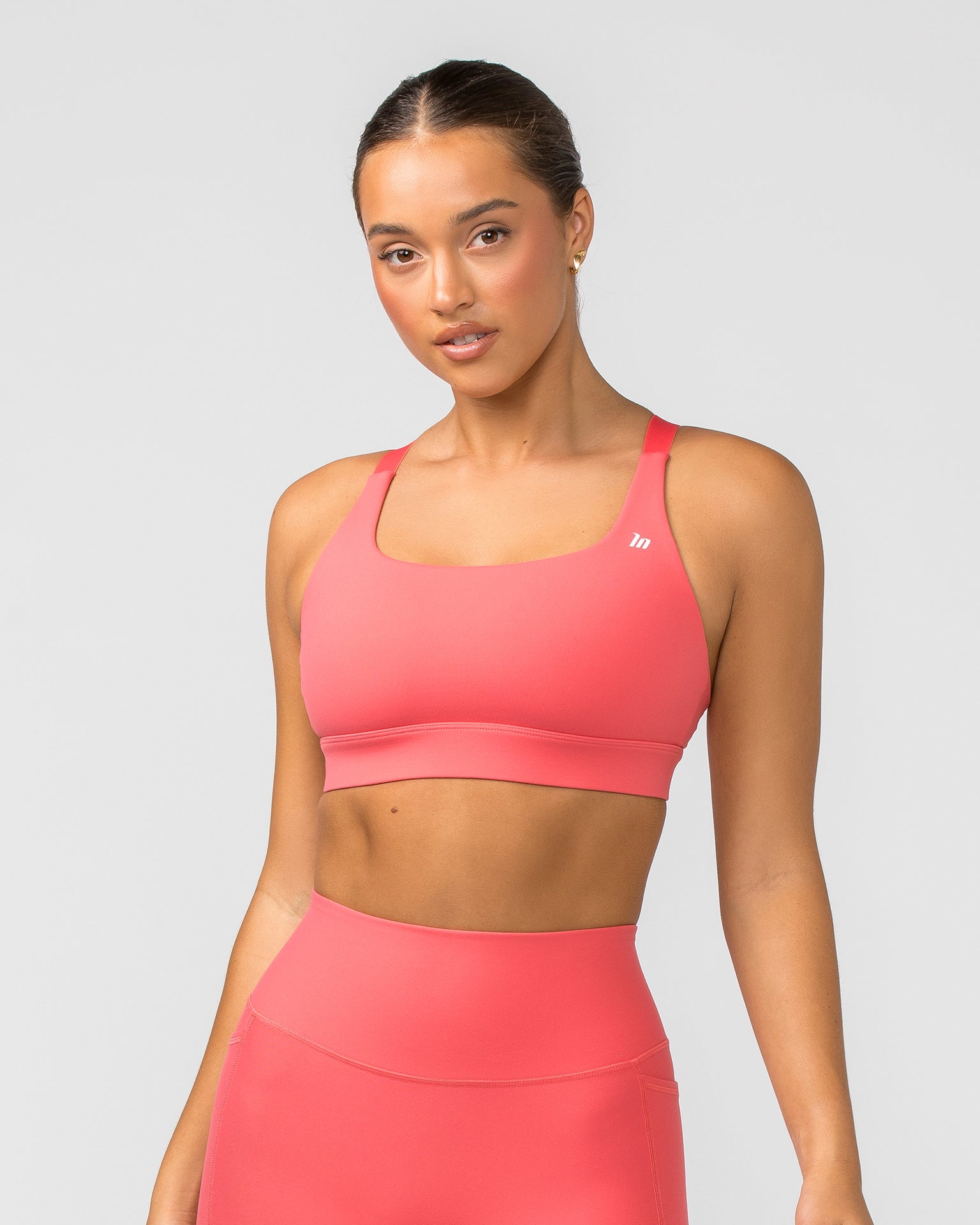 Muscle Nation Sports Bras Base Bra - Peach Orange