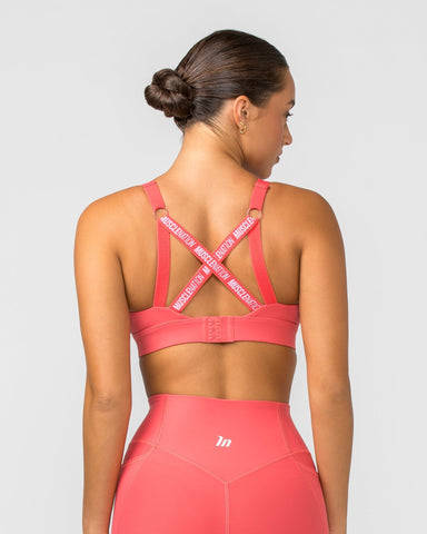 Muscle Nation Sports Bras Base Bra - Peach Orange