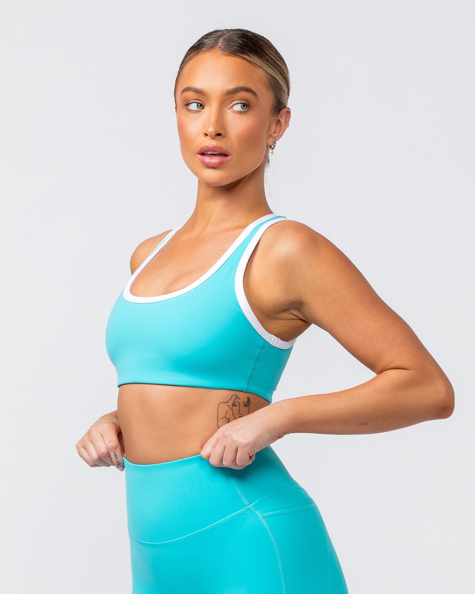 Muscle Nation Sports Bras Contrast Bralette - Aquatic
