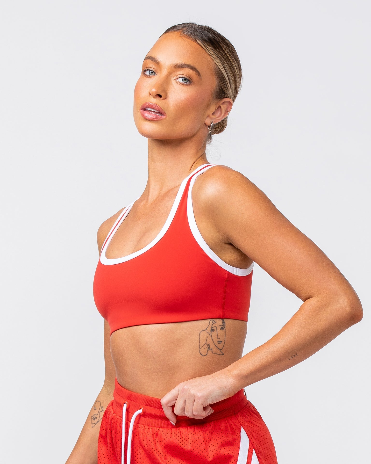Muscle Nation Sports Bras Contrast Bralette - Crimson