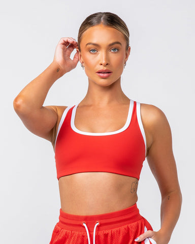 Muscle Nation Sports Bras Contrast Bralette - Crimson