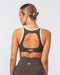 Muscle Nation Sports Bras Contrast Bralette - Deep Brown