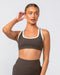 Muscle Nation Sports Bras Contrast Bralette - Deep Brown