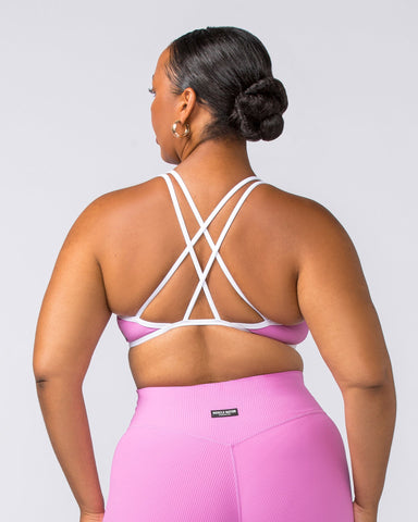 Muscle Nation Sports Bras Copy of Curves Rib Bralette - Sunset Coral