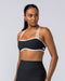 Muscle Nation Sports Bras Curves Rib Bralette - Black / White