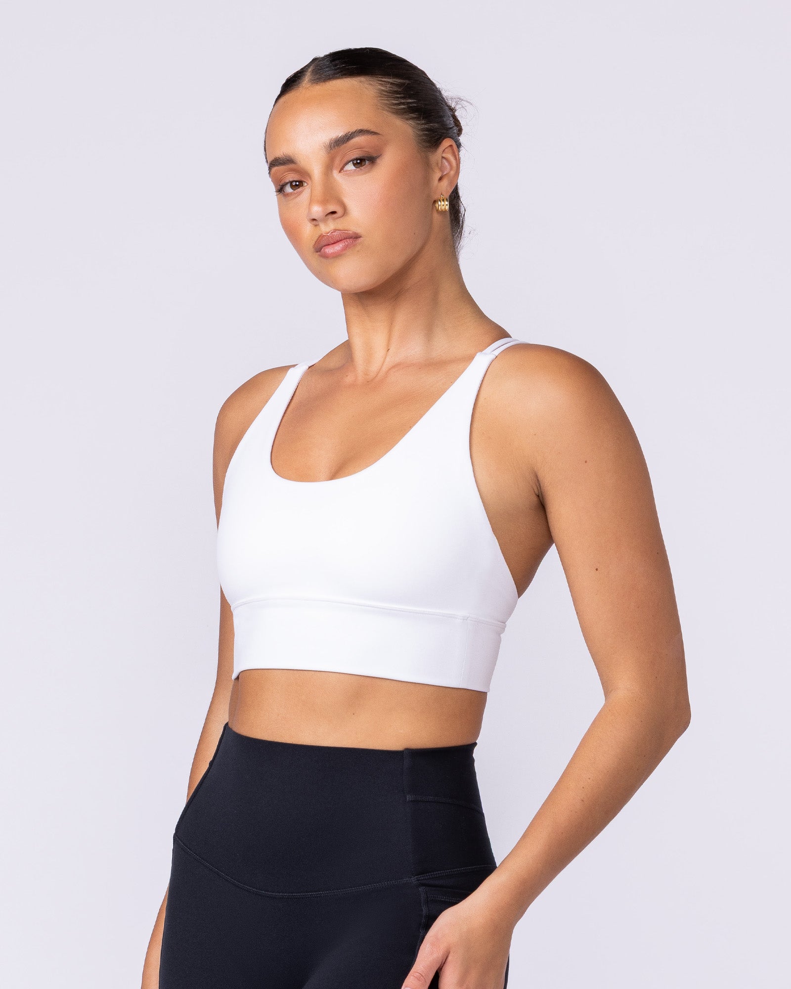 Muscle Nation Sports Bras Dash Longline Bra - White