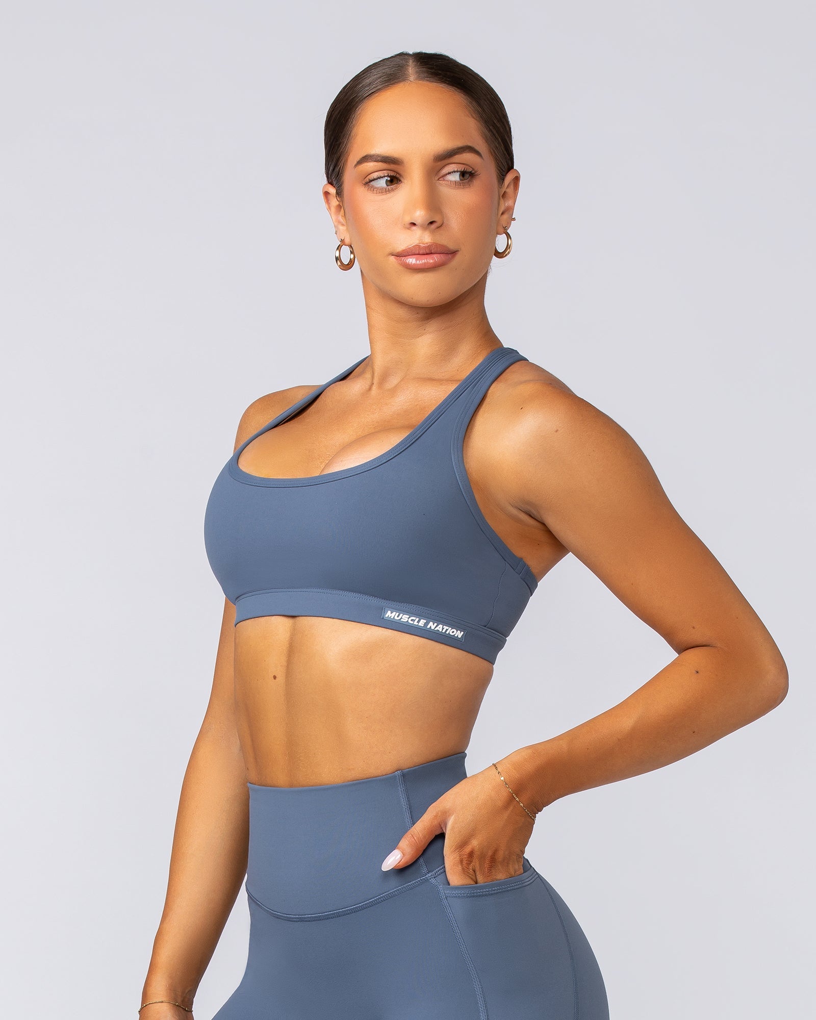 Muscle Nation Sports Bras Drew Bra - Arctic
