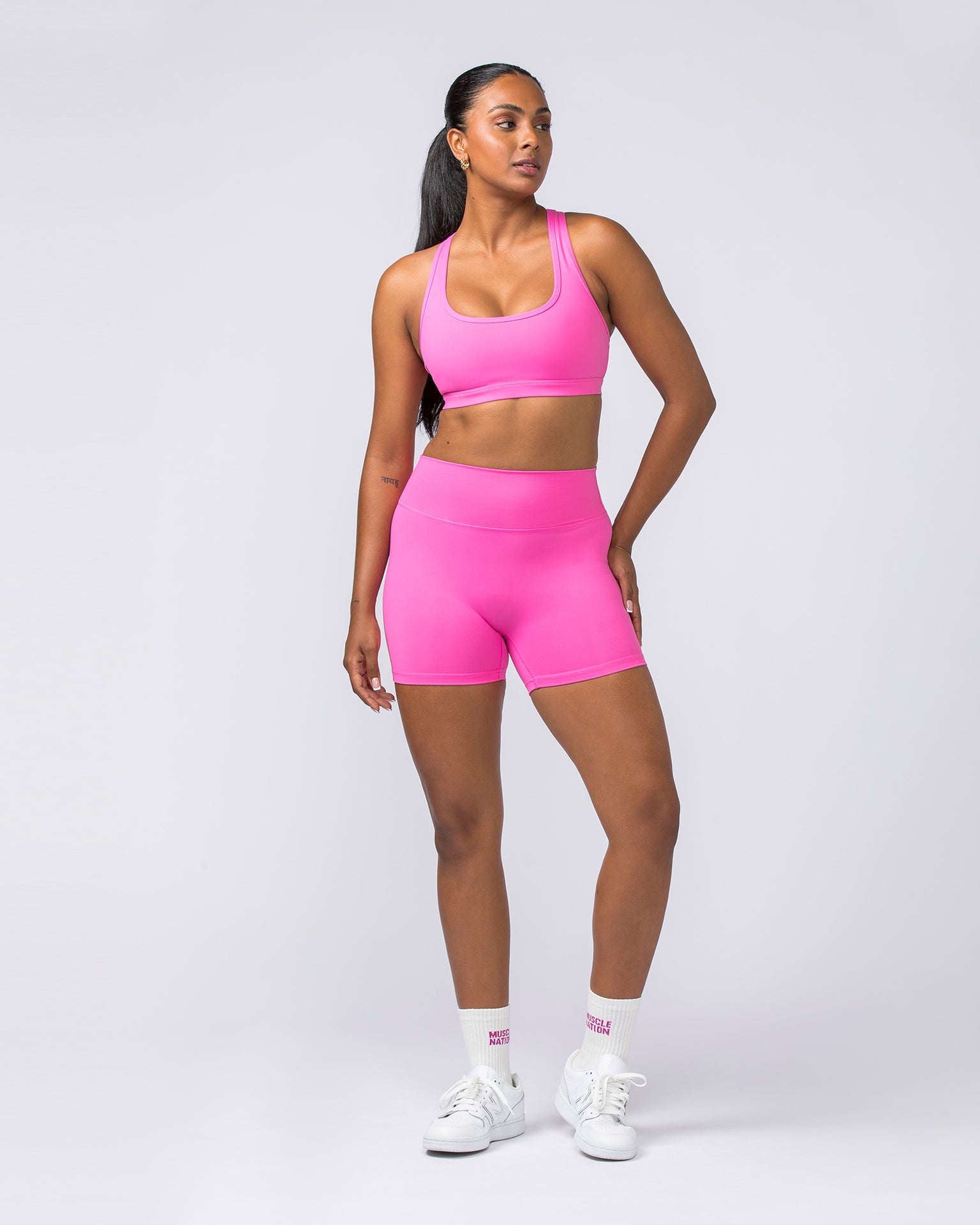 Muscle Nation Sports Bras Drew Bra - Neon Bubblegum