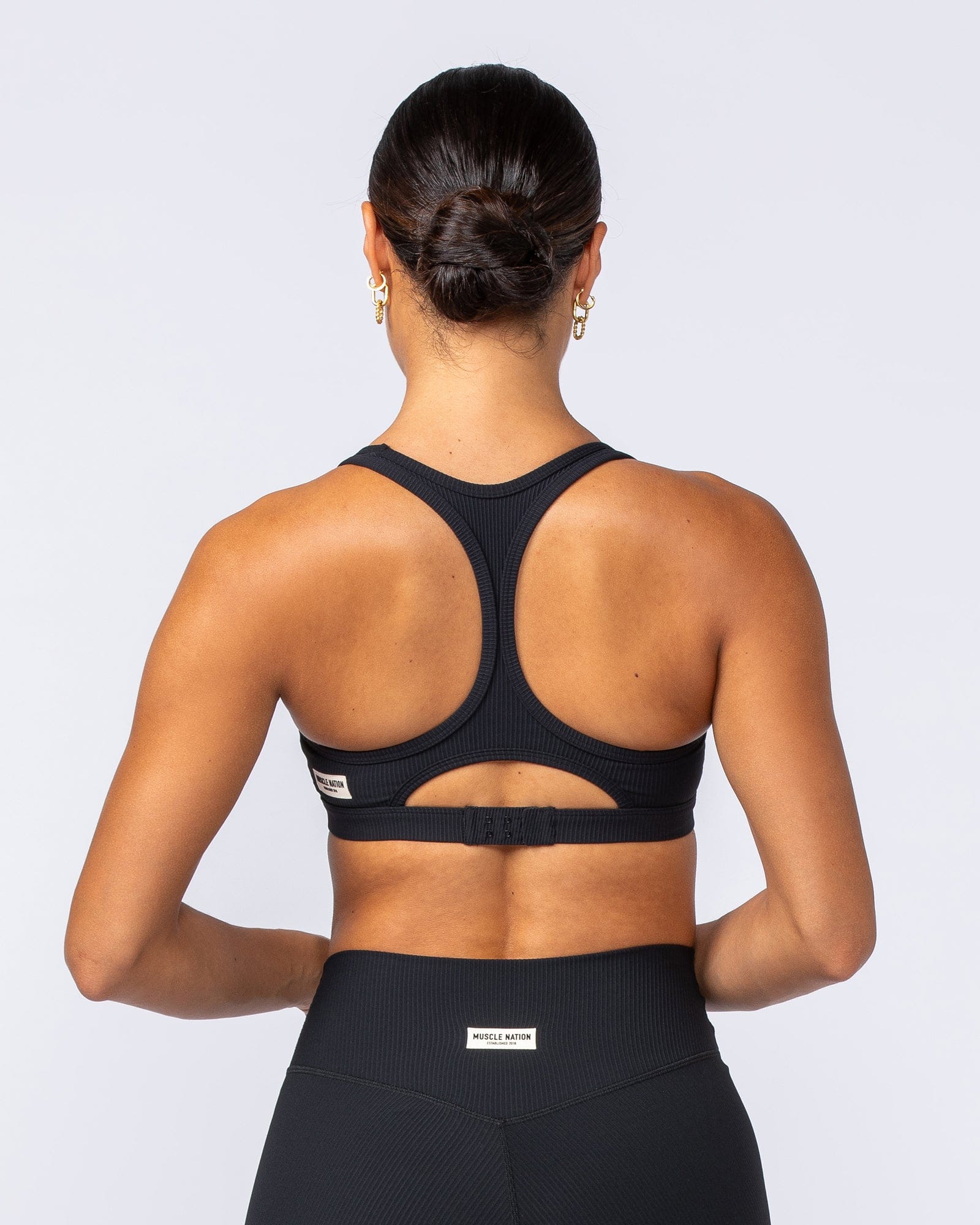 Muscle Nation Sports Bras Drew Rib Bra - Black