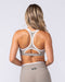 Muscle Nation Sports Bras Drew Rib Bra - Oat / White