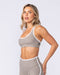 Muscle Nation Sports Bras Drew Rib Bra - Oat / White