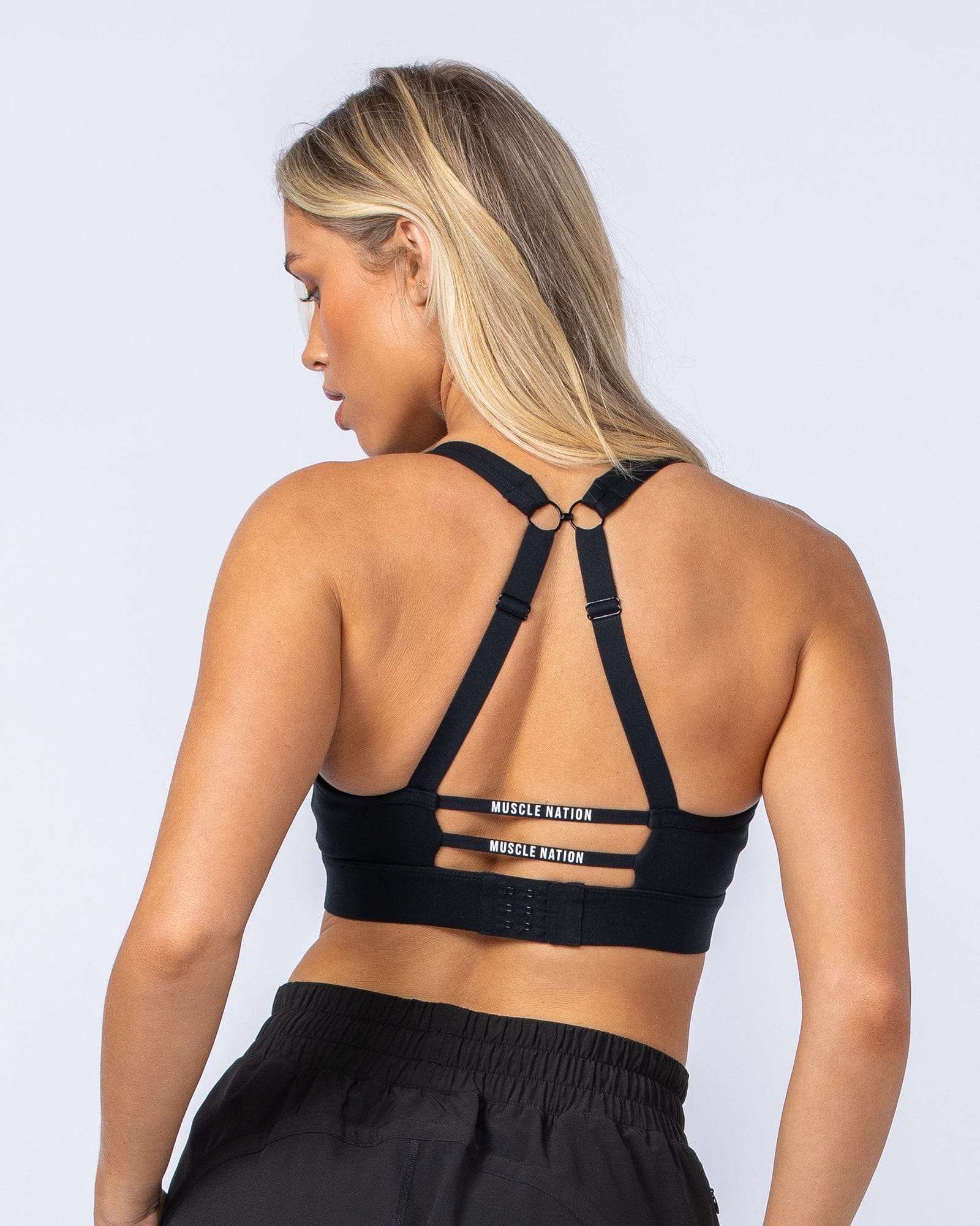 Muscle Nation Sports Bras Elite Support Bra - Black