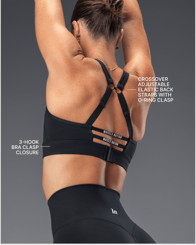 Muscle Nation Sports Bras Elite Support Bra - Black