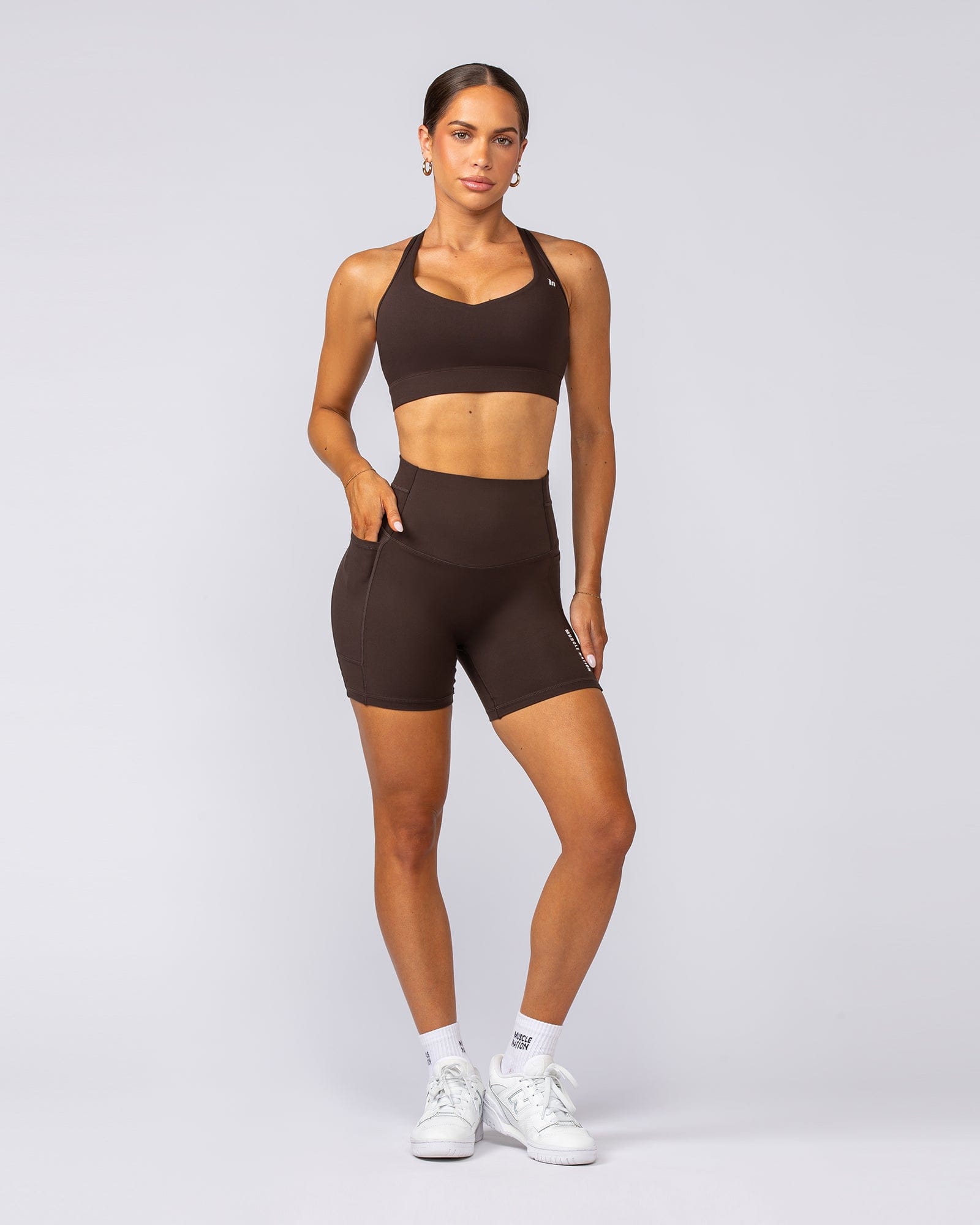 Muscle Nation Sports Bras Elite Support Bra - Cocoa