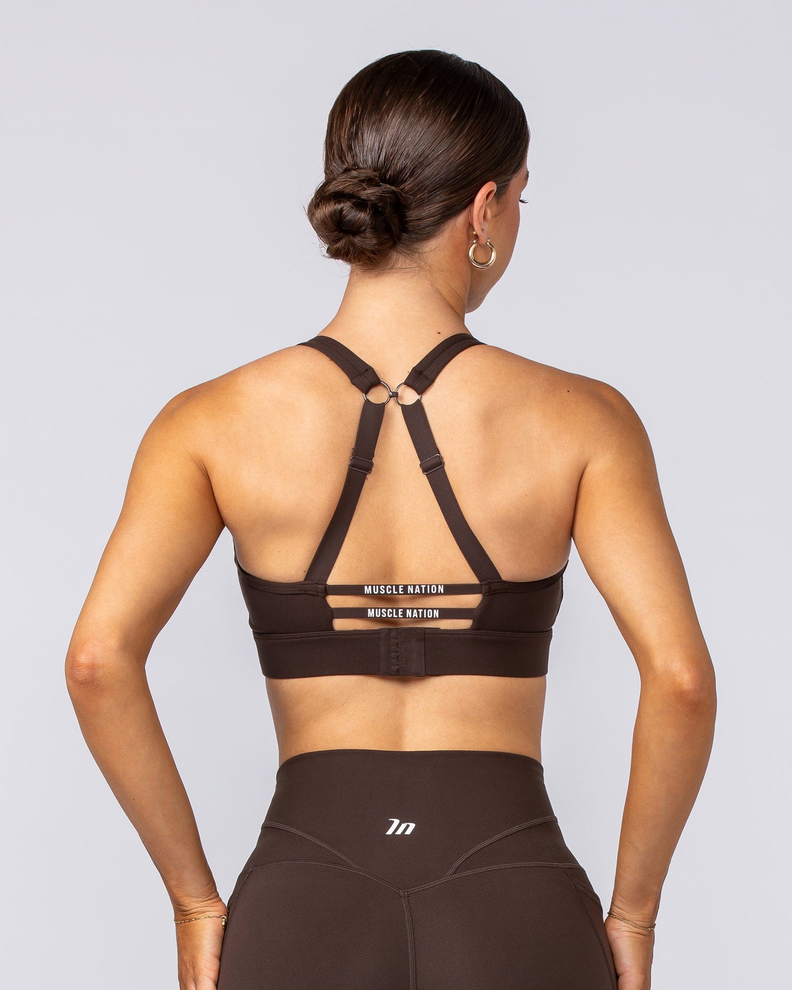 Muscle Nation Sports Bras Elite Support Bra - Cocoa