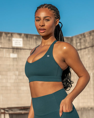 Muscle Nation Sports Bras Elite Support Bra - Hunter Green