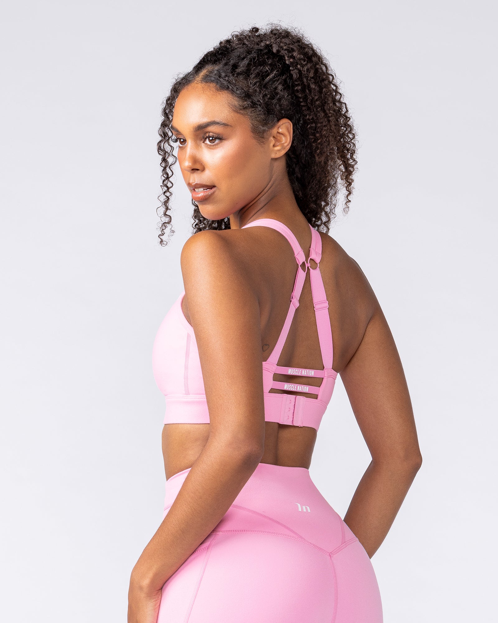 Muscle Nation Sports Bras Elite Support Bra - Pink Frosting