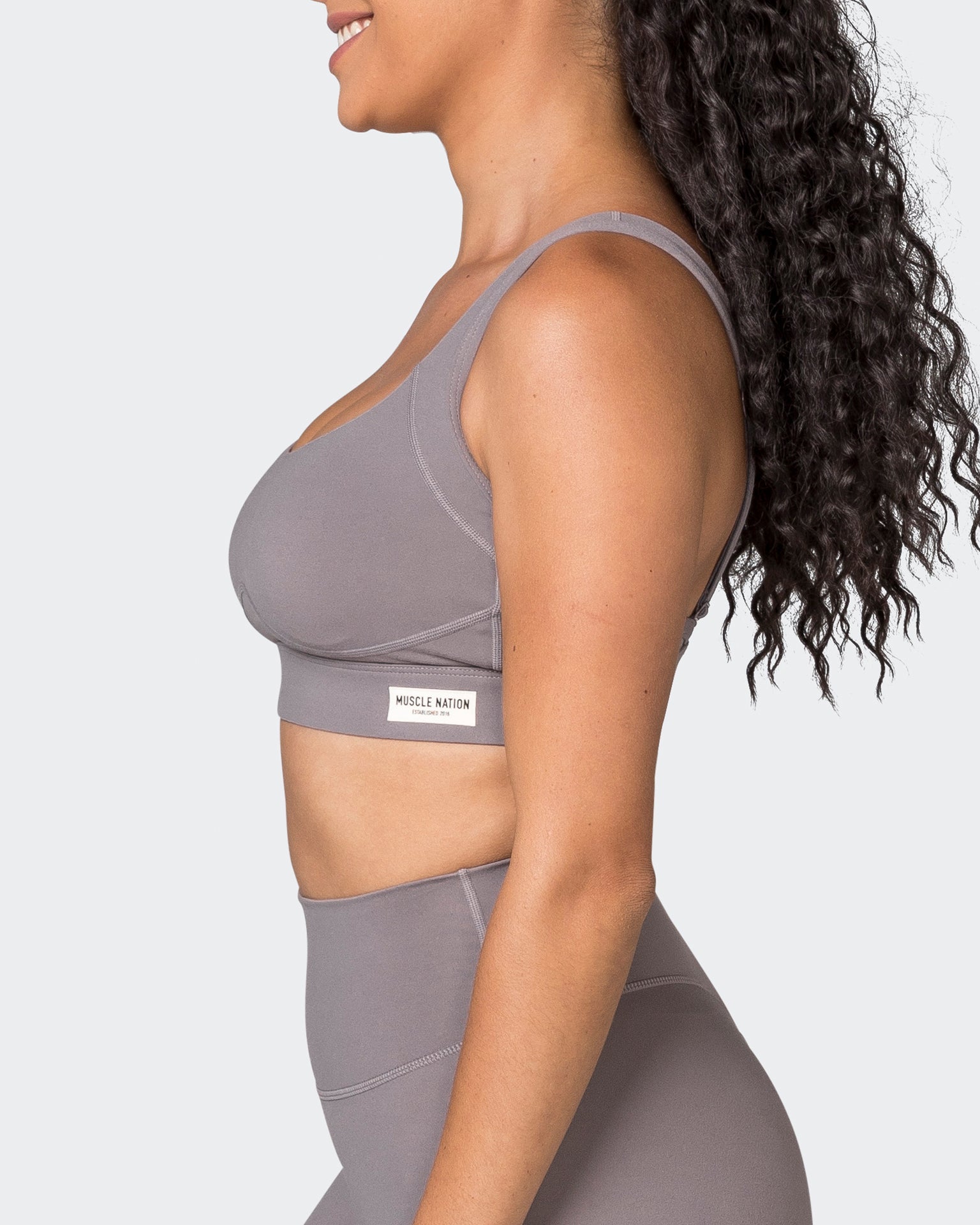 Muscle Nation Sports Bras Enhance Bra - Pearl Grey