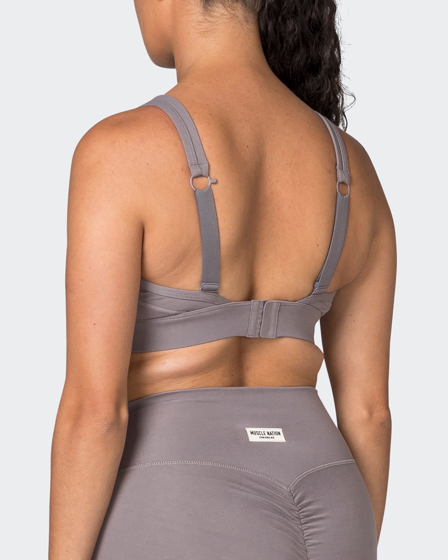 Muscle Nation Sports Bras Enhance Bra - Pearl Grey