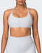 Muscle Nation Sports Bras Essence Rib Bralette - Quiet Grey Marl