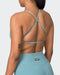 Muscle Nation Sports Bras Essence Vintage Rib Bralette - Washed Harbour