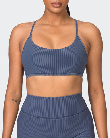 Muscle Nation Sports Bras Essence Vintage Rib Bralette - Washed Spellbound