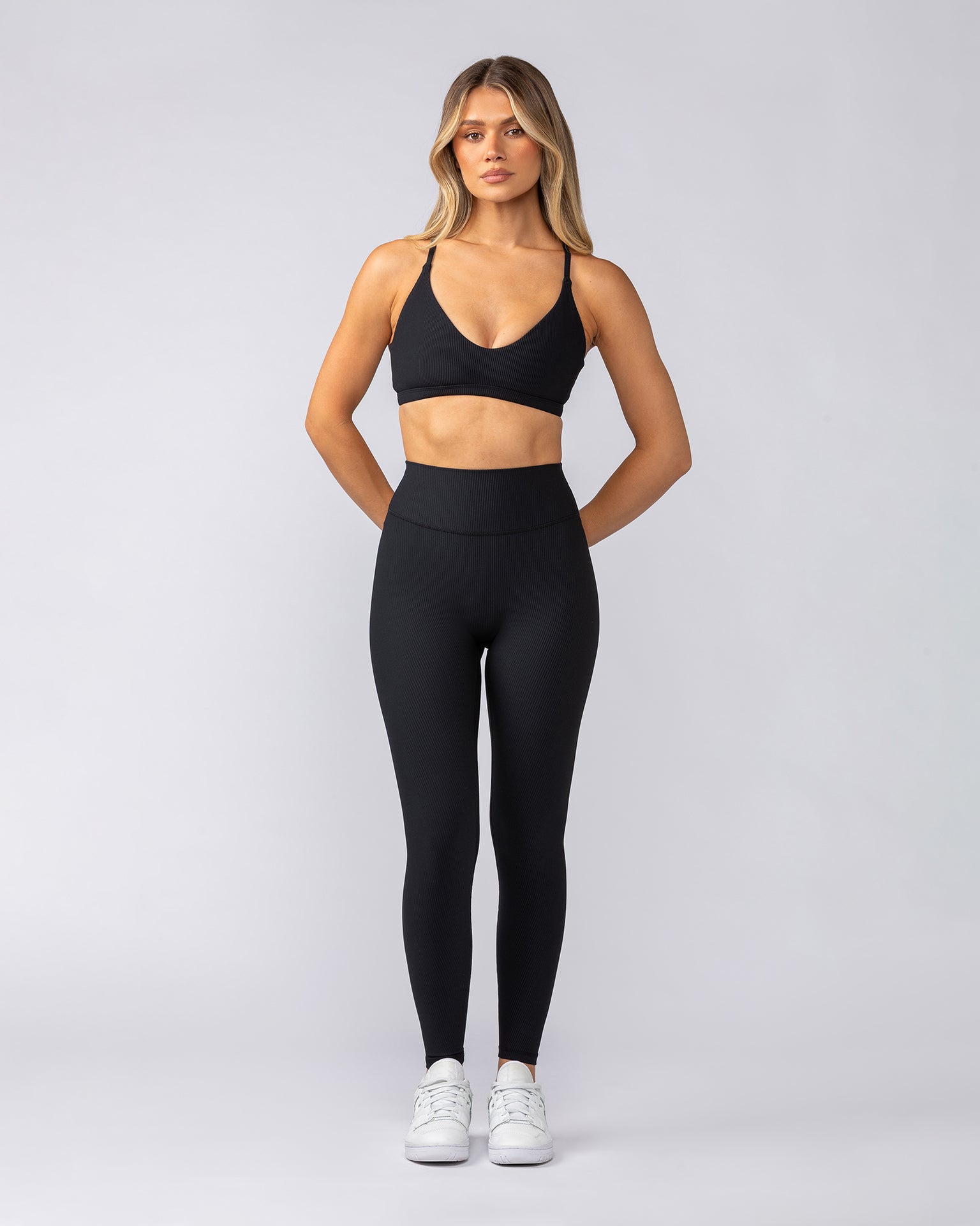 Muscle Nation Sports Bras Fantasy Rib Bralette - Black