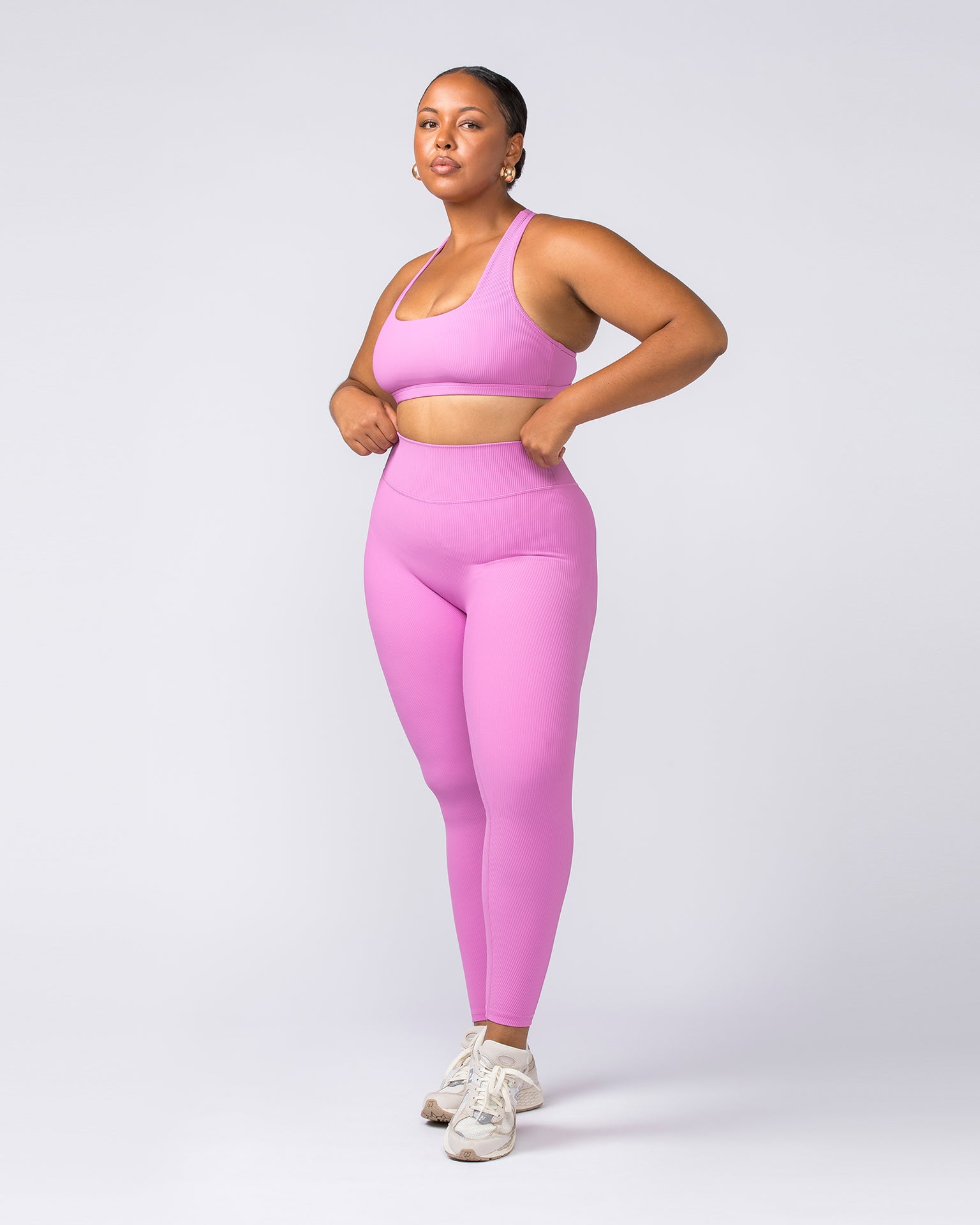 Flex Rib Bra - Fondant Pink, Muscle Nation