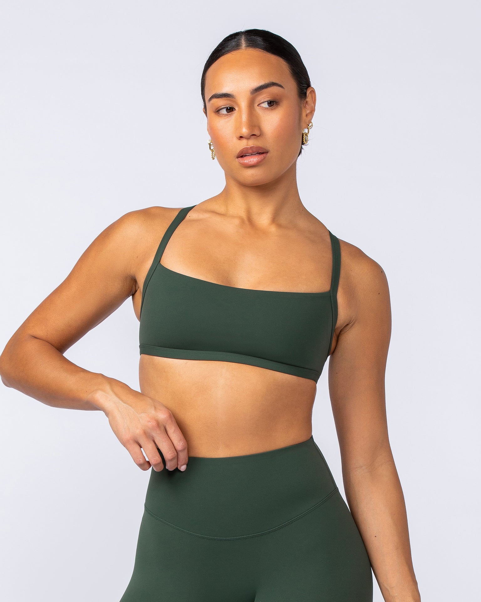 Muscle Nation Sports Bras Freedom Bralette - Dark Olive