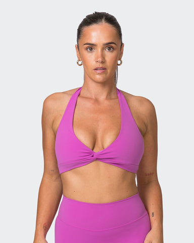 Muscle Nation Sports Bras Hype Halter Bralette - Dahlia