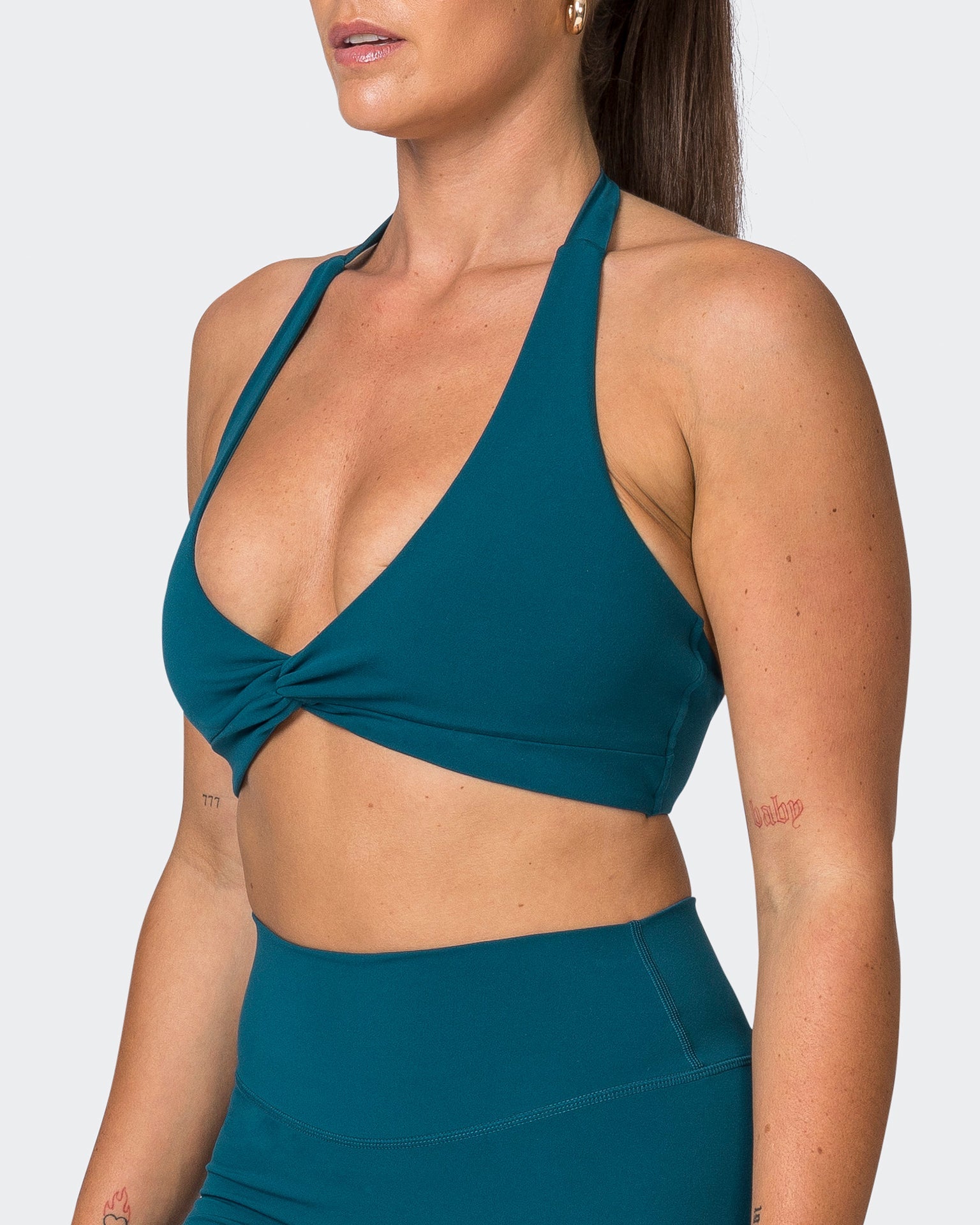 Muscle Nation Sports Bras Hype Halter Bralette - Dark Marine