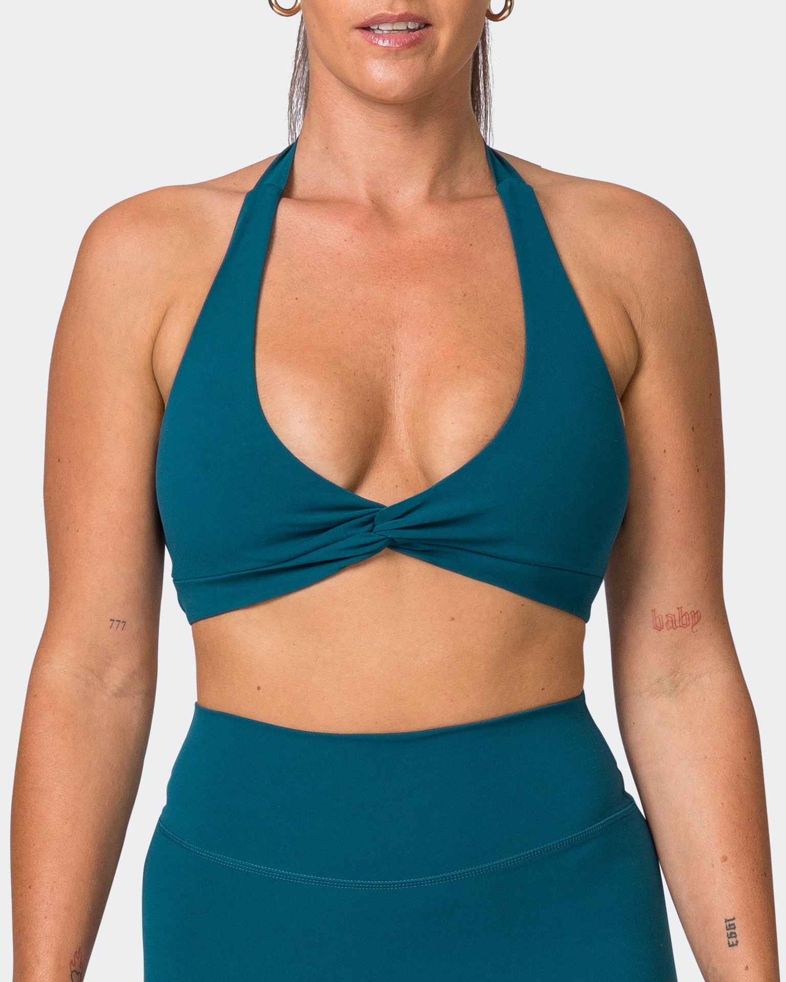 Muscle Nation Sports Bras Hype Halter Bralette - Dark Marine