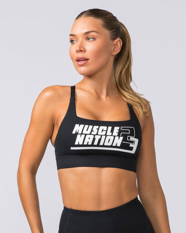 Muscle Nation Sports Bras Copy of Amplify Bra - Hyper Fuchsia