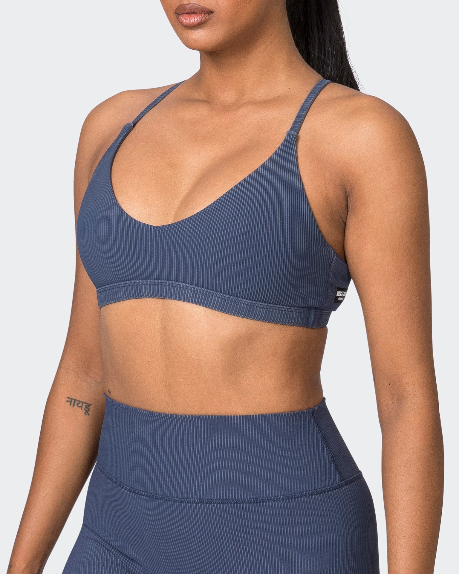 Muscle Nation Sports Bras Levitate Vintage Rib Bralette - Washed Spellbound