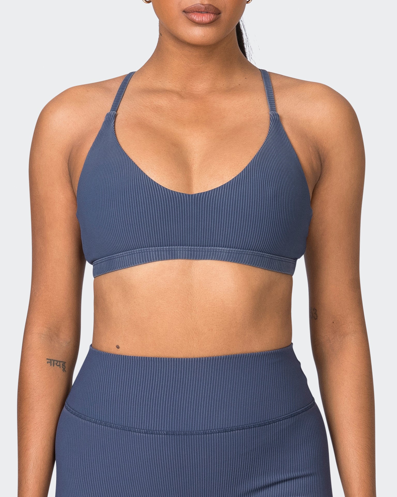 Muscle Nation Sports Bras Levitate Vintage Rib Bralette - Washed Spellbound