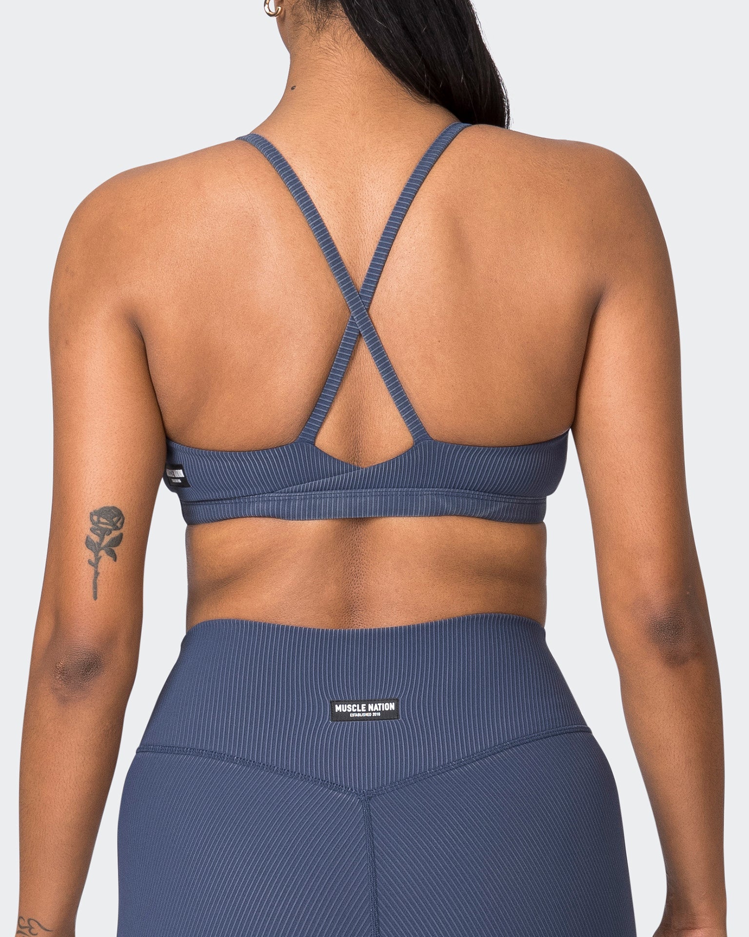 Muscle Nation Sports Bras Levitate Vintage Rib Bralette - Washed Spellbound
