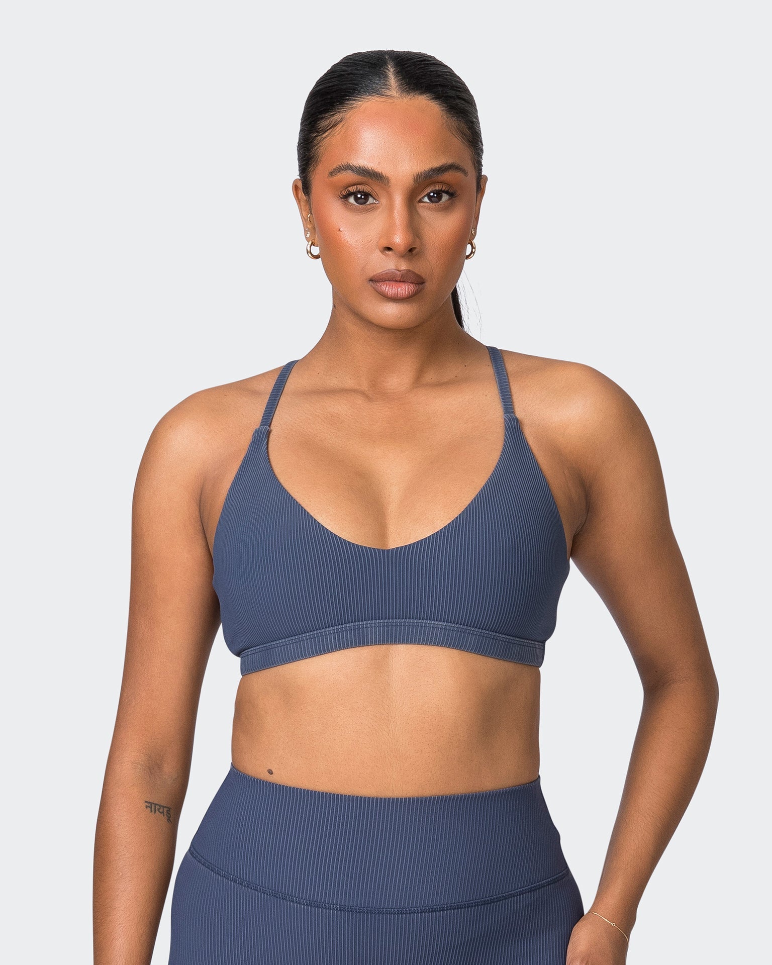 Muscle Nation Sports Bras Levitate Vintage Rib Bralette - Washed Spellbound