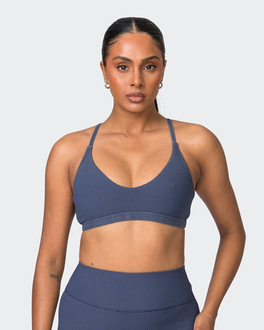 Muscle Nation Sports Bras Levitate Vintage Rib Bralette - Washed Spellbound